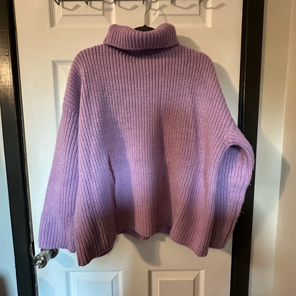 Ann Taylor Cowl Neck Sweater purple, PXL